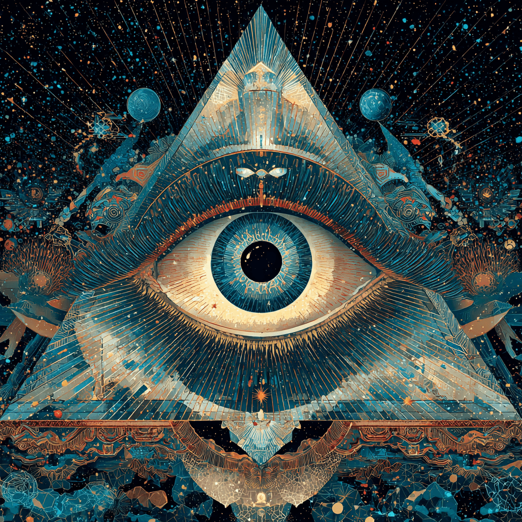The All-Seeing Eye within the Pythagorean triangle - perceiving mathematical truth in the cosmic HDU