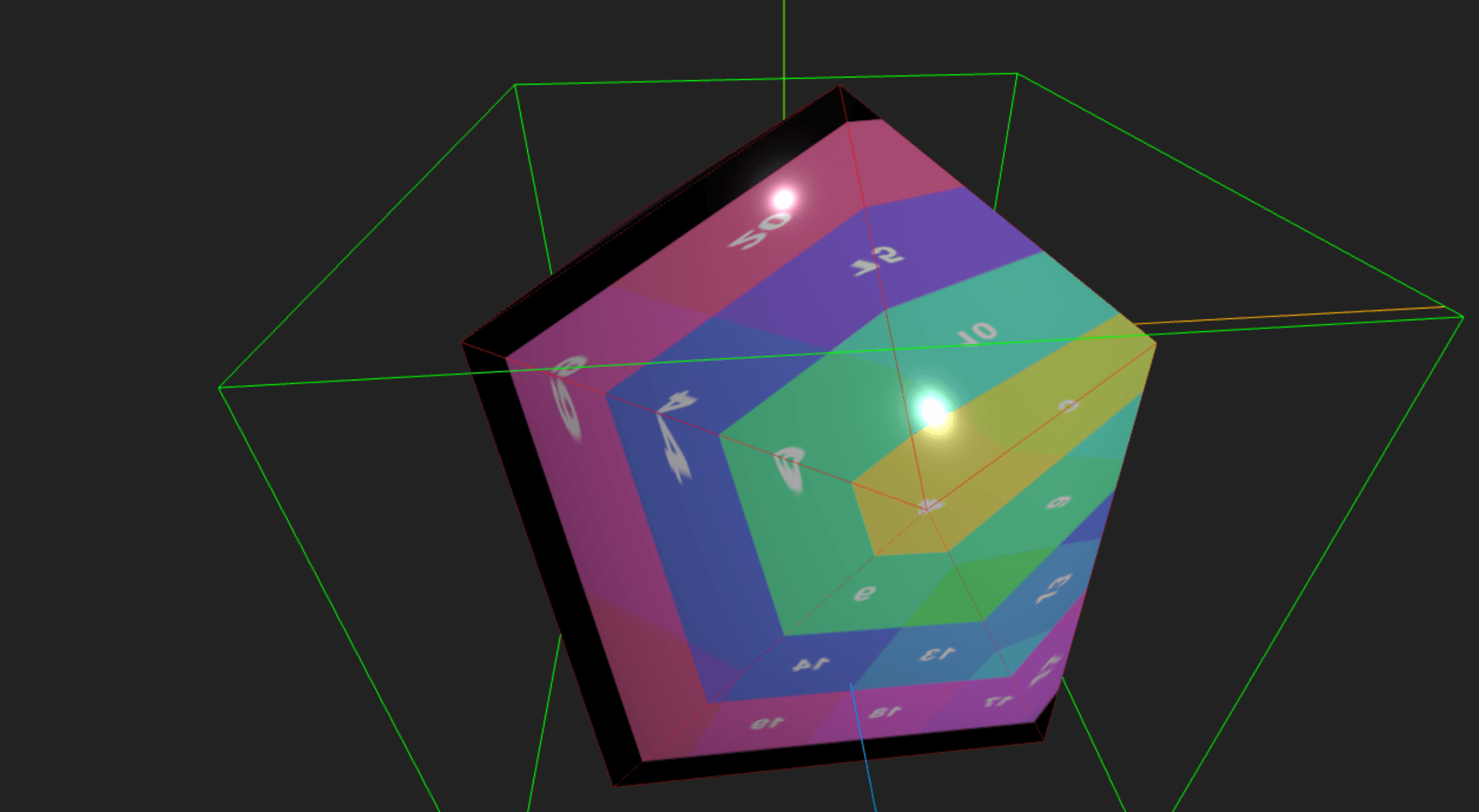 Three.js D20 Rendering